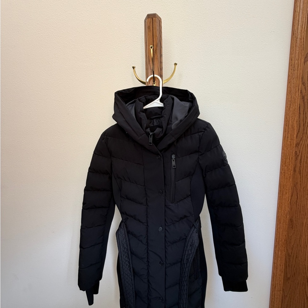 Michael Kors Black Hooded Puffer Jacket